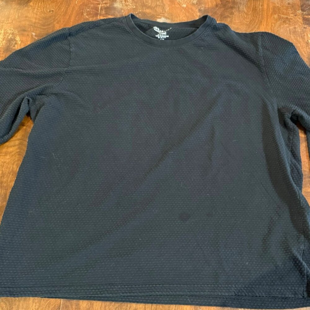 Kenneth Cole AWEARNESS XXL Black Stretch Knit Sweater Slim Fit Men’s Textured